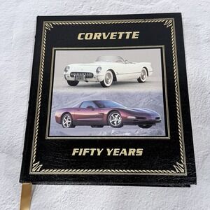 Corvette "Fifty Years" Leather Hardback Book by‎ Randy Leffingwell 2002